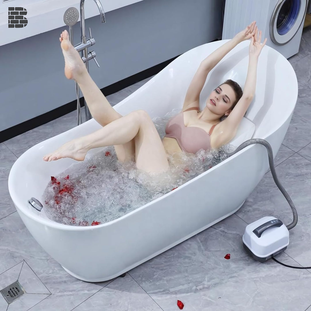 Electric Bubble Bath Mat – Portable, Waterproof & Remote-Controlled Spa Experience